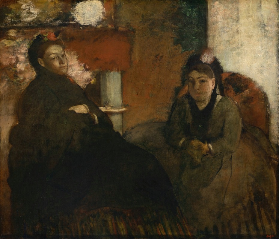 Edgar Degas - Portrait of Mme. Lisle and Mme Loubens