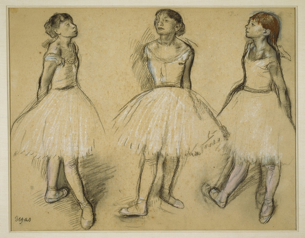 Edgar Degas - Three Studies of a Dancer in Fourth Position