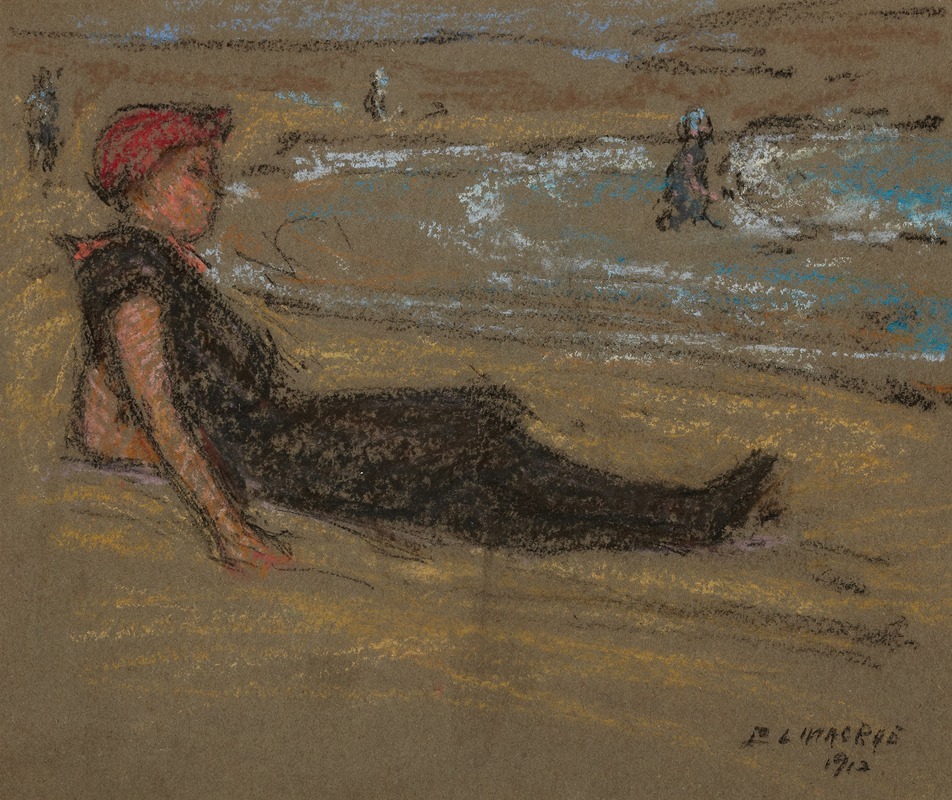 Elmer Livingston Macrae - Girl at the Shore