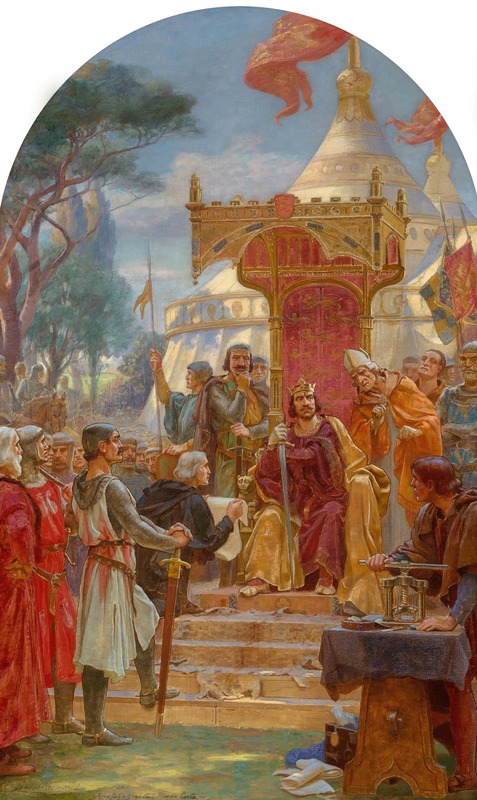 Ernest Normand - King John granting Magna Carta