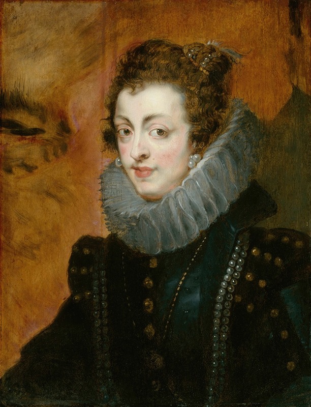 Follower of Peter Paul Rubens - Portrait of Isabella of Bourbon