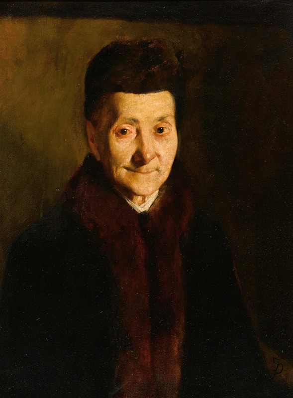 Frank Duveneck - Portrait of an Old Lady