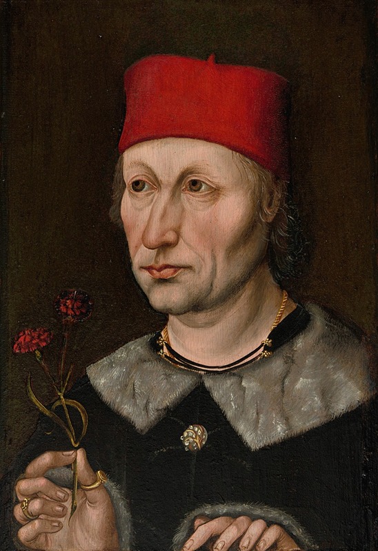 German School - Portrait of a Man in a Red Cap