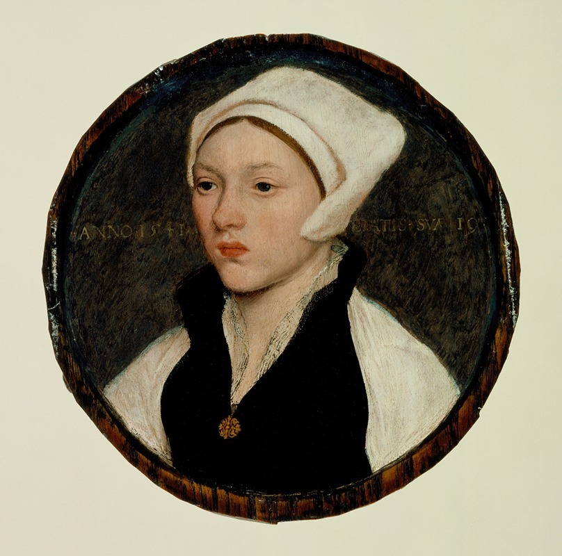 Hans Holbein The Younger - Portrait of a Young Woman with a White Coif