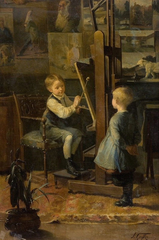 Henri-Jules-Jean Geoffroy - In the Artist’s Studio