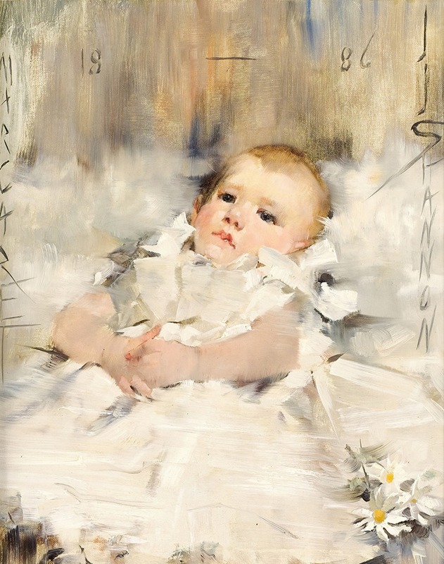 James Jebusa Shannon - Baby in a Ruffled Dress