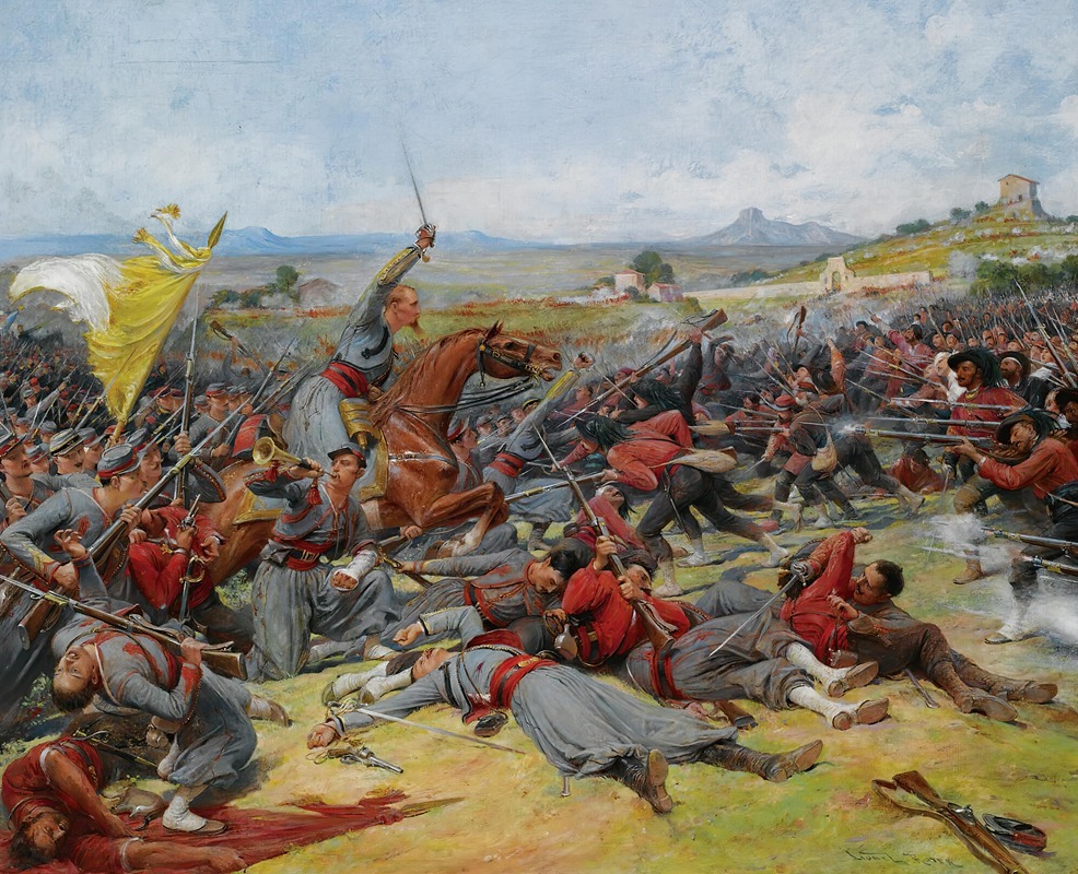 Lionel Royer - The Battle Near Mentana