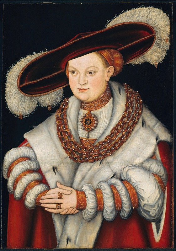Lucas Cranach the Elder - Portrait of Magdalena of Saxony, Wife of Elector Joachim II of Brandenburg