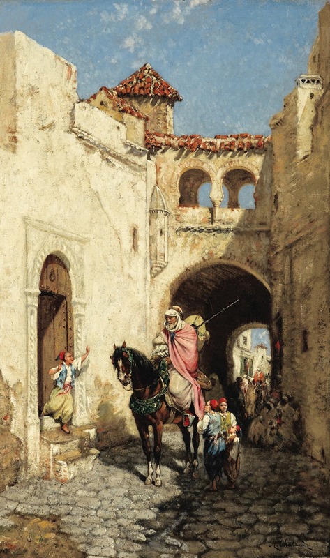 Marc-Alfred Chataud - Street Scene in Algeria