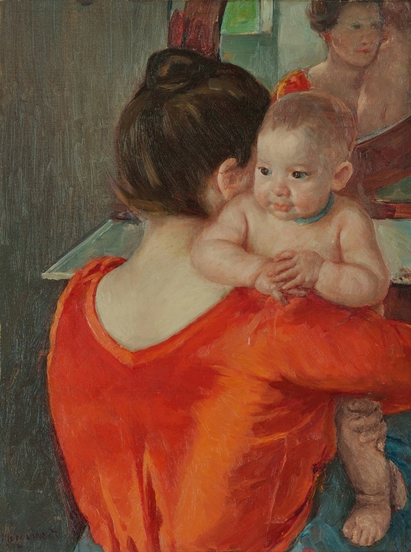 Mary Cassatt - Baby Charles Looking Over His Mother’s Shoulder