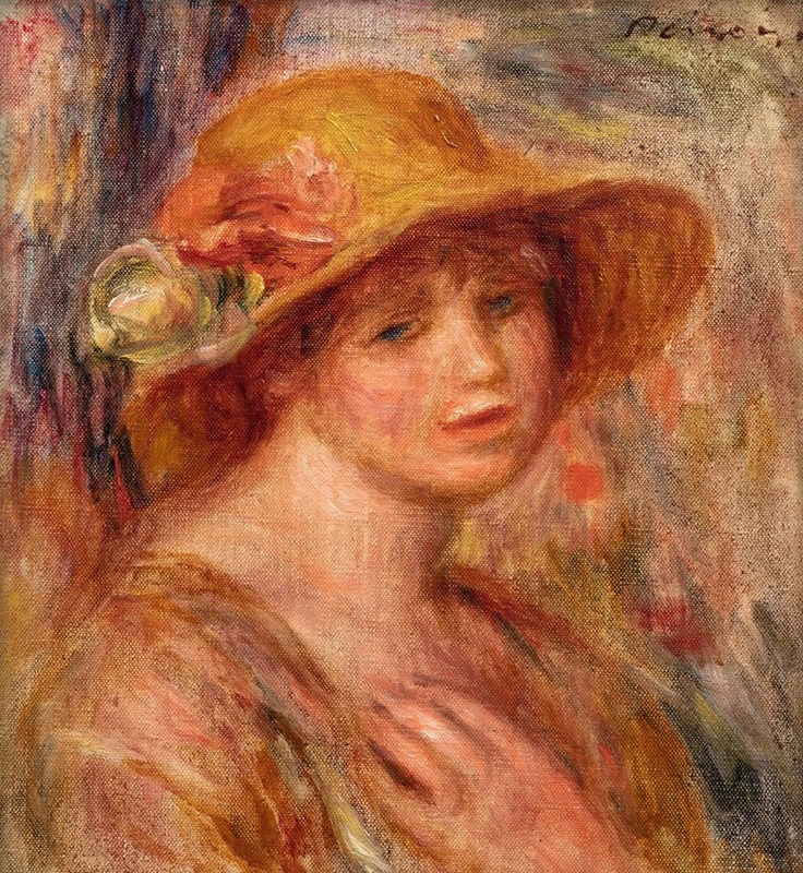 Pierre-Auguste Renoir - Femme au chapeau de paille
