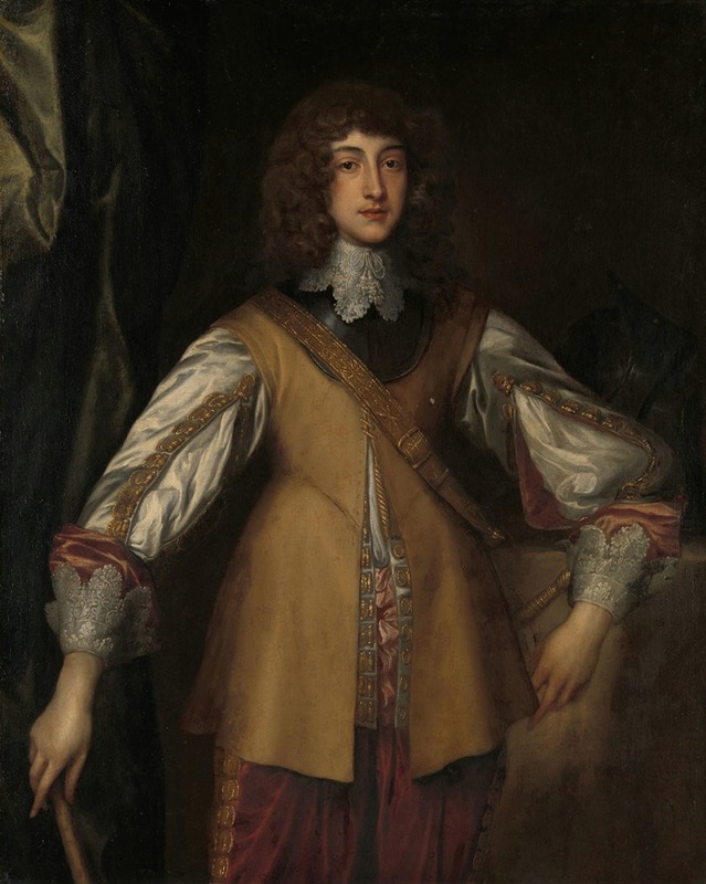 Follower of Anthony van Dyck - Portrait of Rupert (1619-1682), Prince and Count Palatine of the Rhine and Duke of Cumberland, in Combat Dress