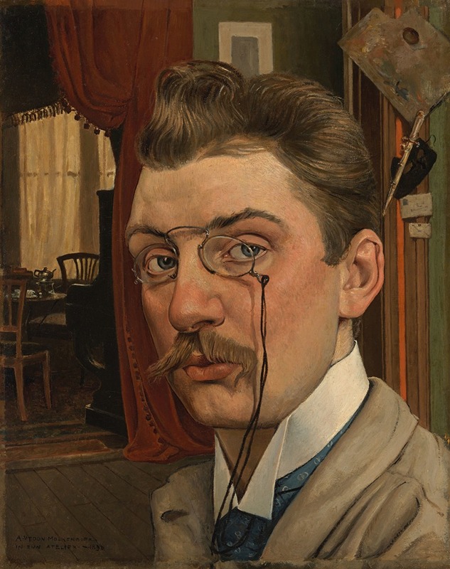 Anton Molkenboer - Zelfportret in het atelier