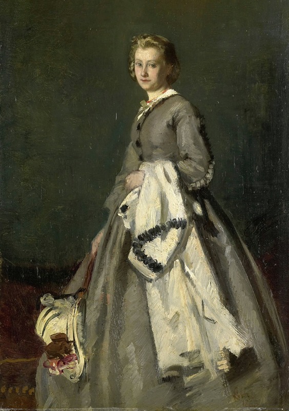 August Allebé - A young Woman