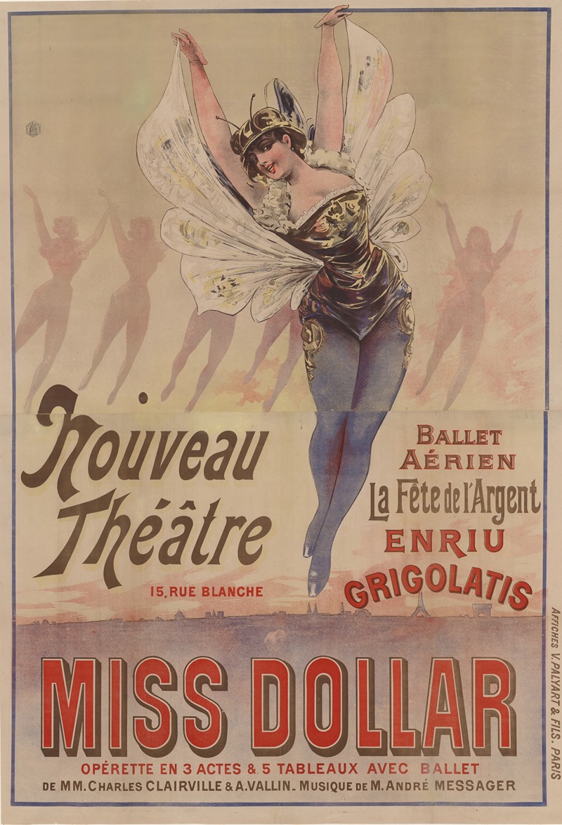 Anonymous - Nouveau théâtre, 15 rue blanche [Paris]. Ballet aérien… Miss Dollar,