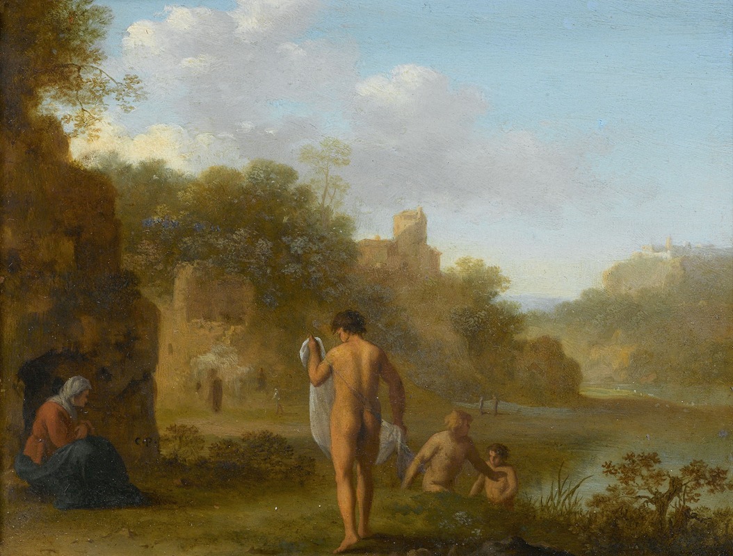 Cornelis Van Poelenburch - Bathing Men