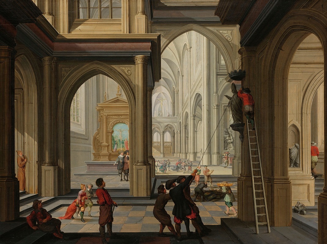 Dirck Van Delen - Iconoclasm in a Church