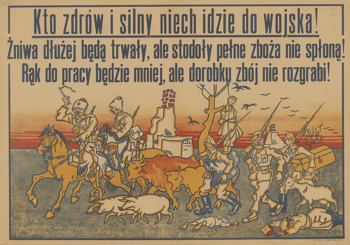 Anonymous - Polski plakat z okresu wojny polsko-bolszewickiej