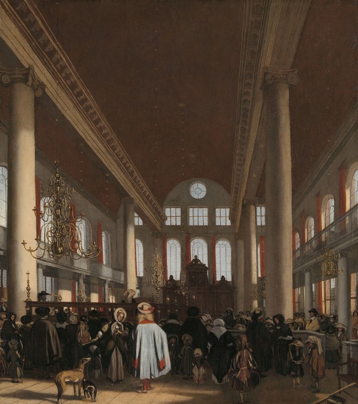 Emanuel de Witte - Interior of the Portuguese Synagogue in Amsterdam