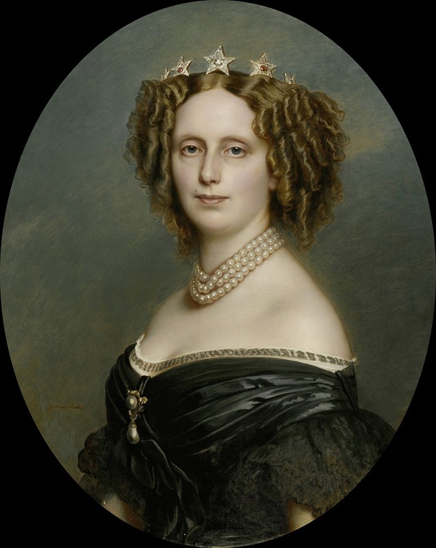 Franz Xaver Winterhalter - Portrait of Sophia Frederika Mathilda (1818-77), Princess of Württemberg