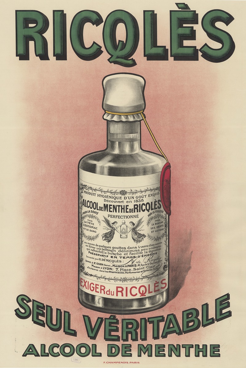 Anonymous - Ricqlès, seul véritable alcool de menthe