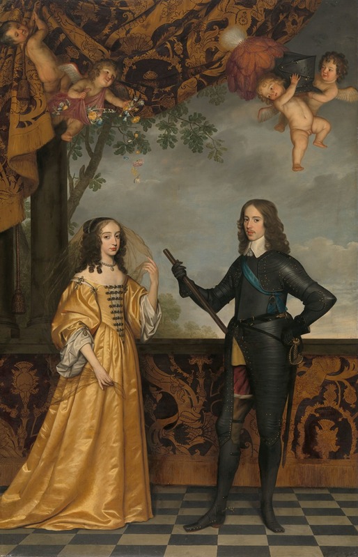Gerard van Honthorst - Portrait of Willem II (1626-1650), Prince of Orange, and his Wife Mary Stuart (1631-1660)