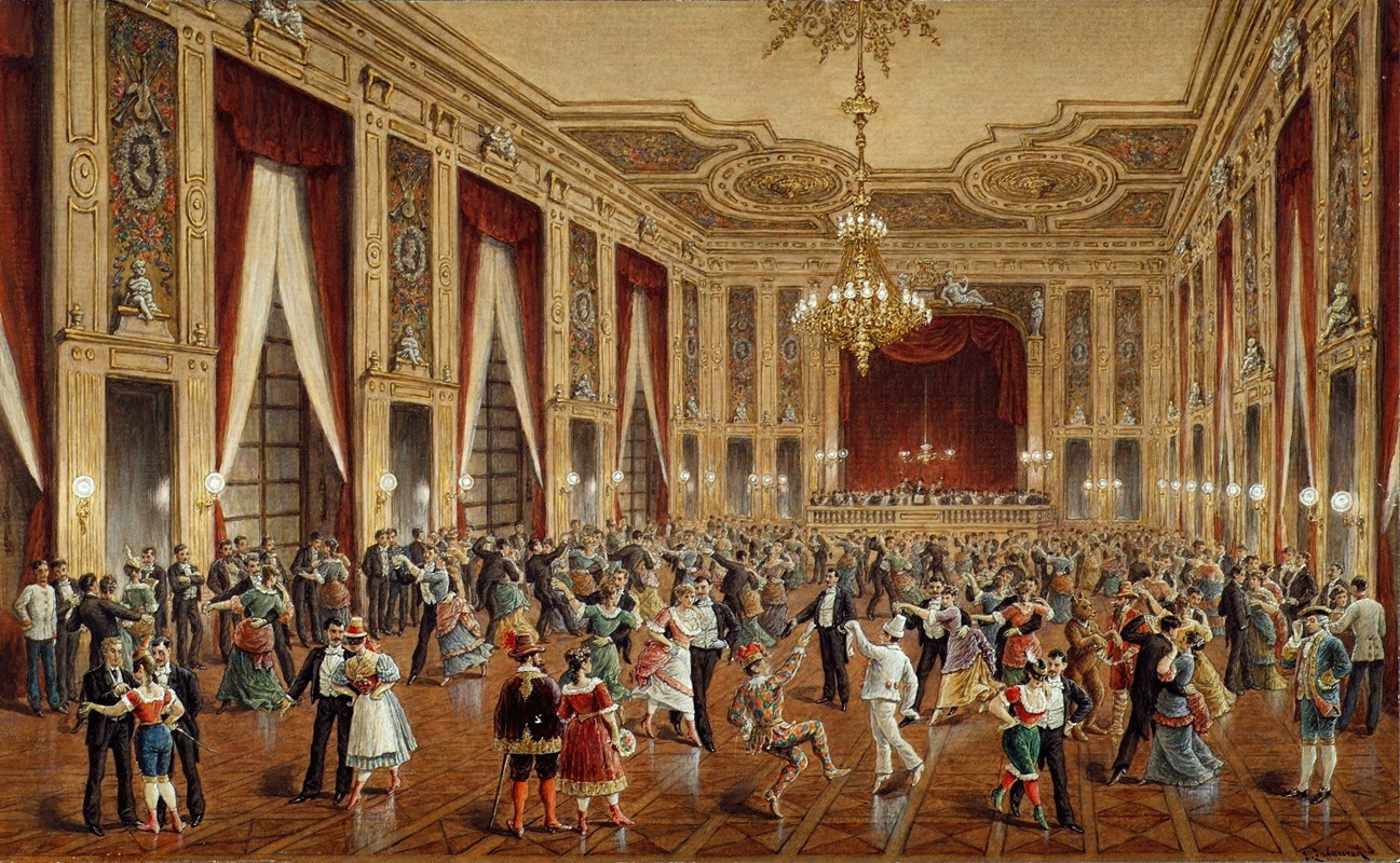 Gustav Zafaurek - Das Schöndorf-Colosseum Maskenball in Schwender’s Colosseum