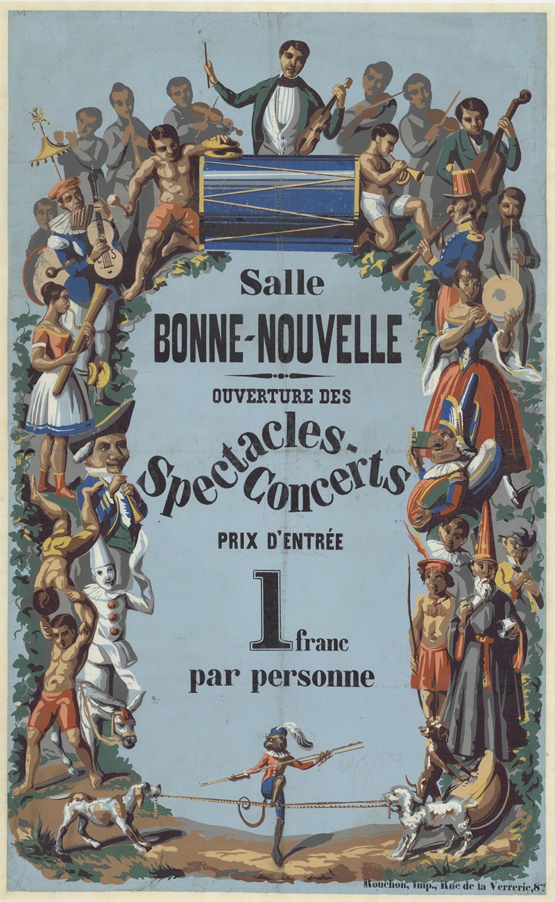 Anonymous - Salle Bonne-Nouvelle. Ouverture des spectacles-concerts