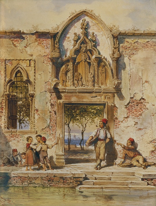 Heinrich Stohl - Genreszene in Venedig