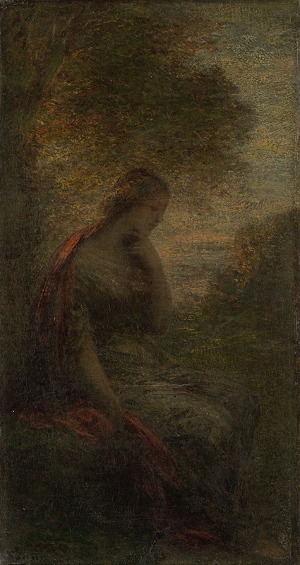 Henri Fantin-Latour - Young Woman under a Tree at Sunset, called ‘Autumn’