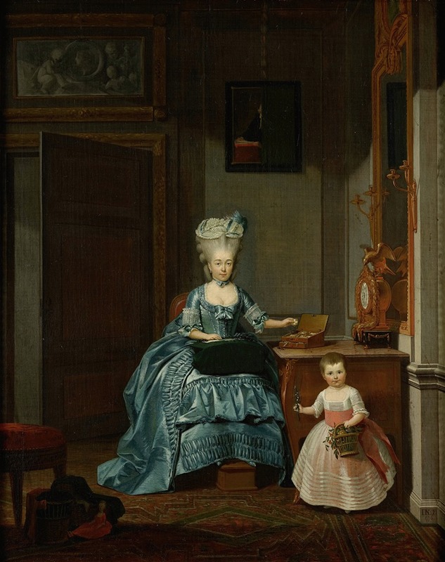 Hermanus Numan - Susanna van Collen née Mogge and her daughter