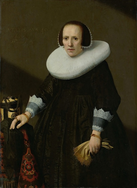 Huygh Pietersz Voskuyl - Portrait of Geertruyd Reael, Wife of Philips Denijs