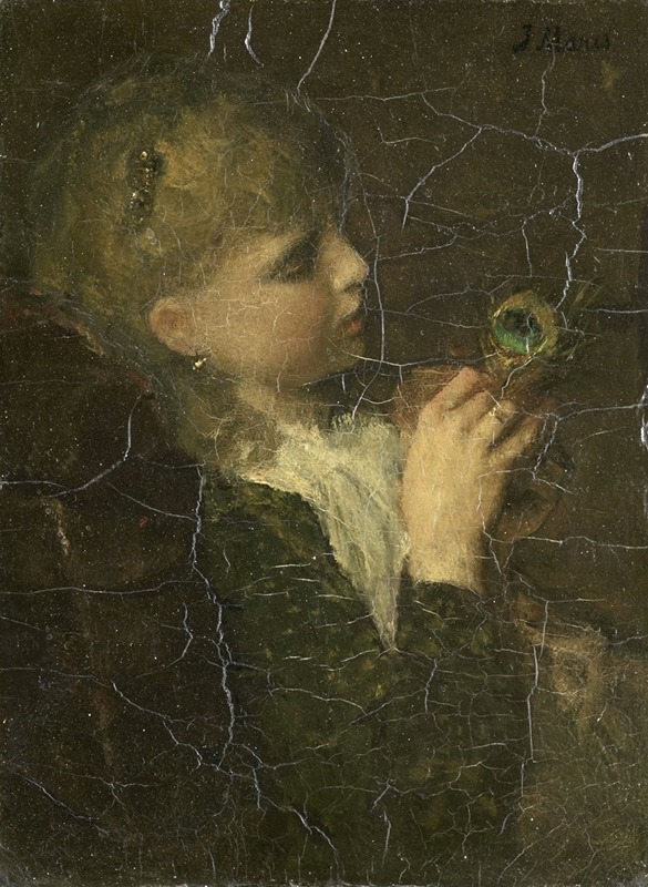 Jacob Maris - Girl with a Peacock Feather