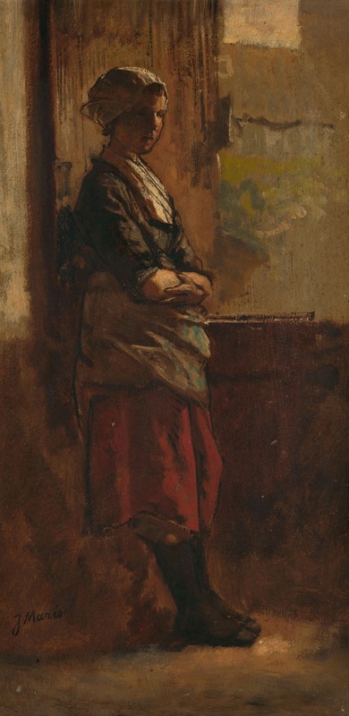 Jacob Maris - Meisje bij een deuropening.