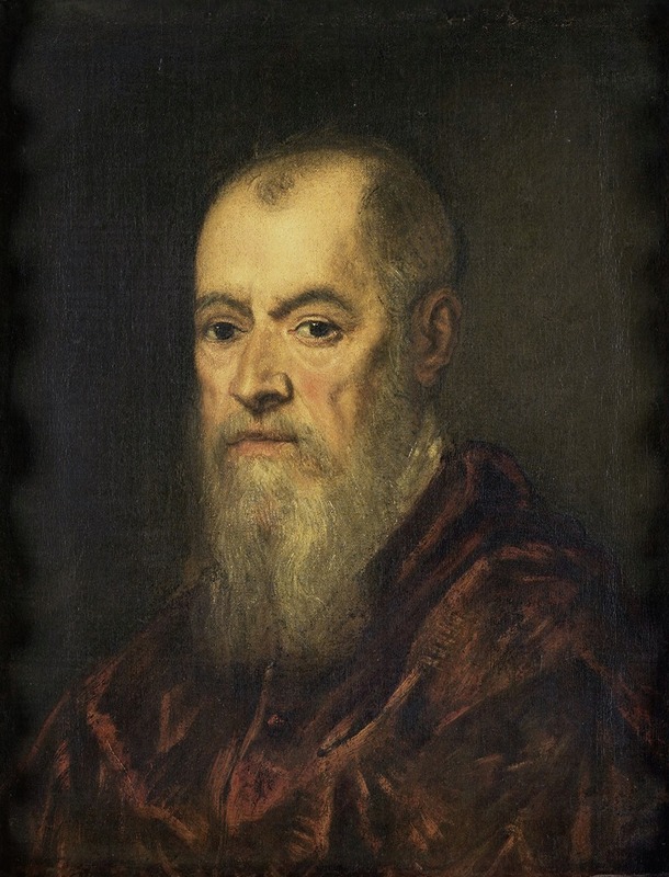Jacopo Tintoretto - Portrait of a Man with a Red Cloak