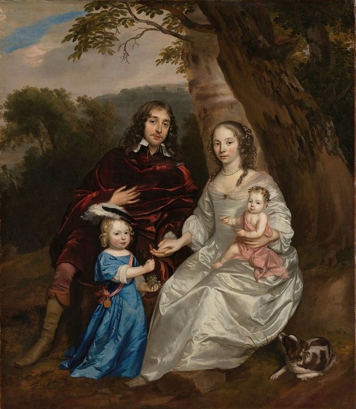 Jan Mijtens - Govert van Slingelandt (1623-90), lord of Dubbeldam. With his first wife Christina van Beveren and their two sons