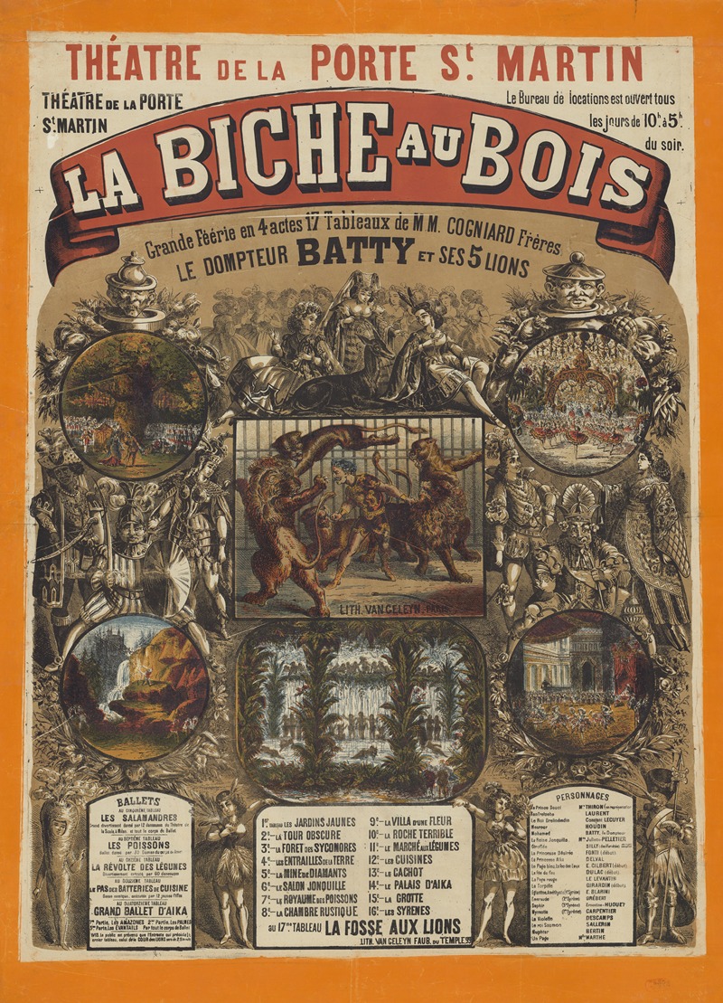 Anonymous - Théâtre de la Porte Saint-Martin La Biche au bois