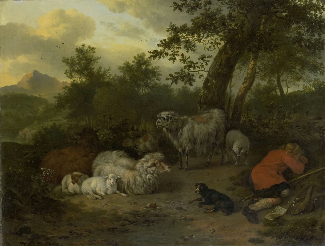 Jan van der Meer the Younger - The Sleeping Shepherd