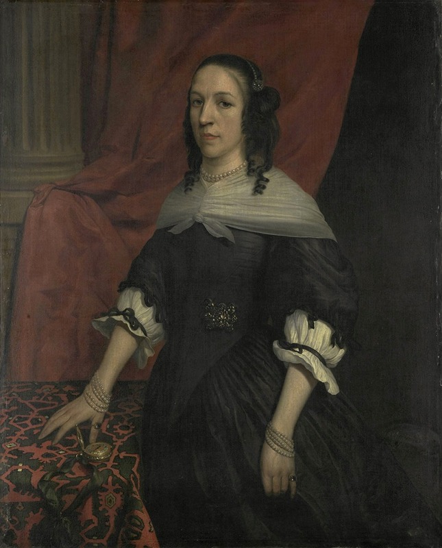 Jan Van Rossum - Portrait of a Woman, possibly Anna van Bourgondië, Founder of Slot Windenburg op Dryschor (Schouwen) and Wife of Adolf van Kleef