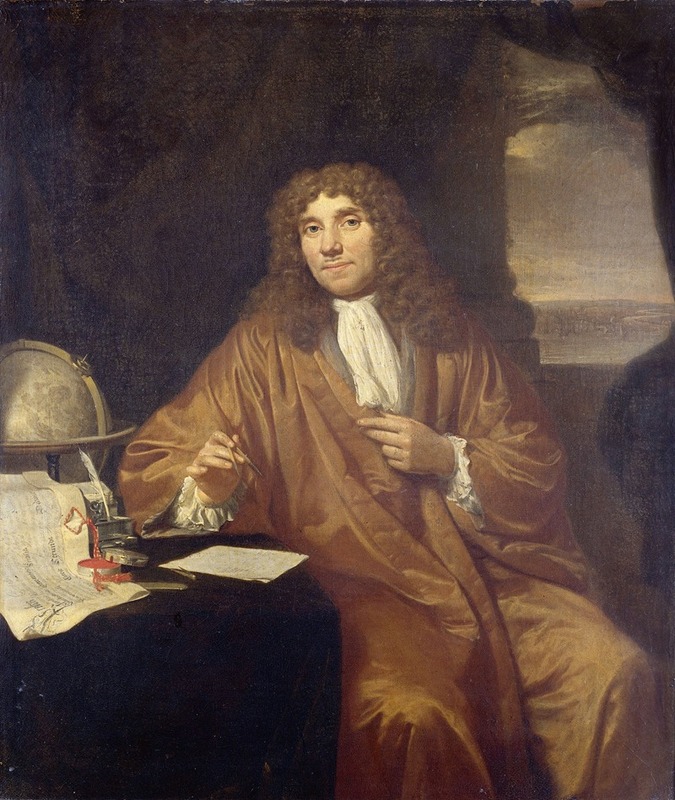 Jan Verkolje - Portrait of Anthonie van Leeuwenhoek, Natural Philosopher and Zoologist in Delft