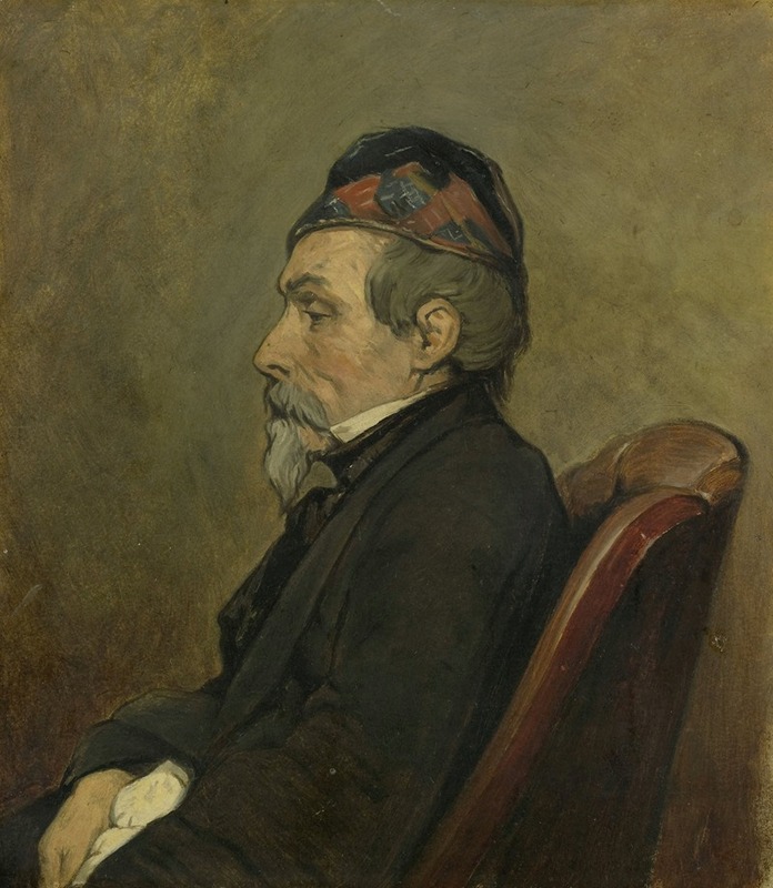 Jan Weissenbruch - Portrait of Johan-Hendrick-Louis Meyer, Marine Painter