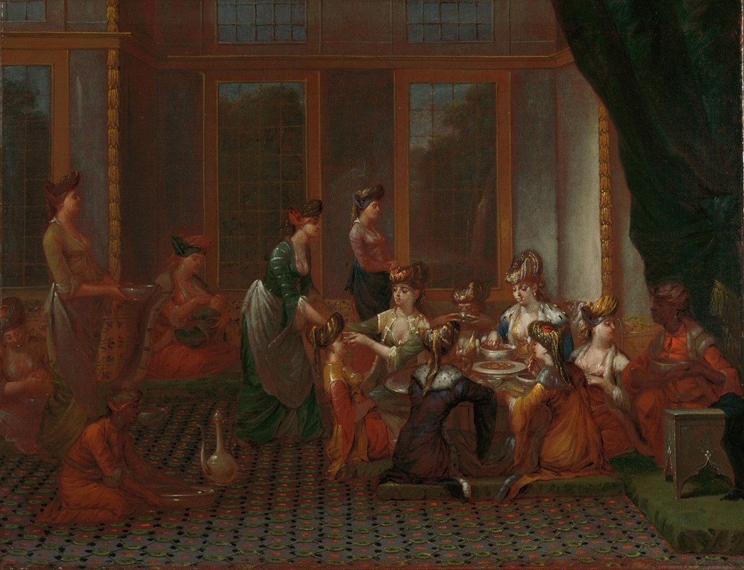 Jean Baptiste Vanmour - Banquet of Distinguished Turkish Women