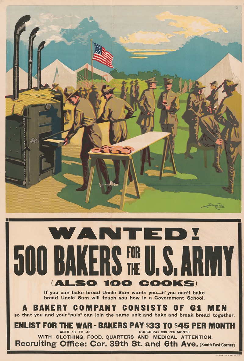 Anonymous - Wanted! 500 bakers for the U.S. Army, (also 100 cooks)