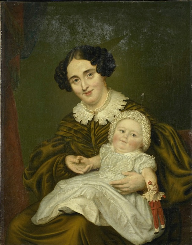 Louis Moritz - Mrs. Carp and her young Son