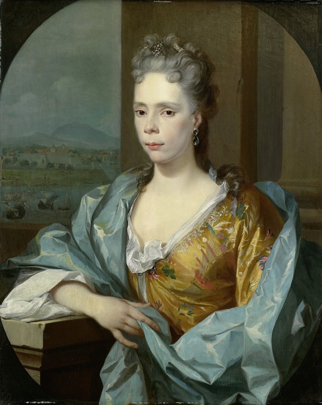 Nicolaas Verkolje - Portrait of Elisabeth van Riebeeck, Daughter of Abraham van Riebeeck, Wife of Gerard van Oosten
