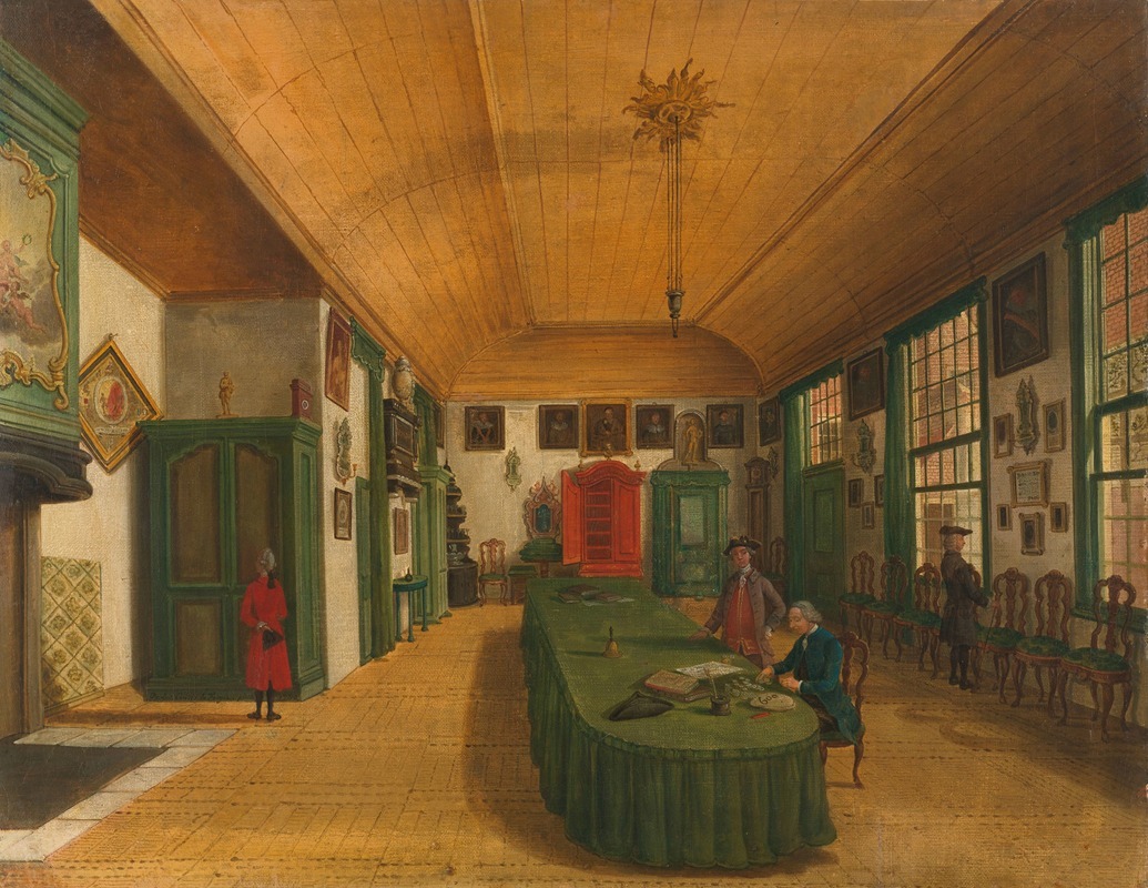 Paulus Constantijn la Fargue - The Hall of the Artistic Society ‘Kunst wordt door Arbeid verkregen’ (Art is Acquired through Labor) in Leiden