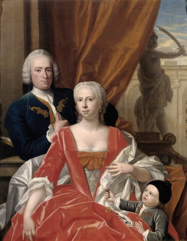 Philip van Dijk - Berend van Iddekinge (1717-1801) with his Wife Johanna Maria Sichterman (1726-1756) and their Son Jan Albert (b 1744)
