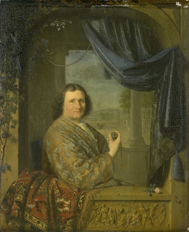 Pieter Cornelisz van Slingelandt - Portrait of a Man with a Watch