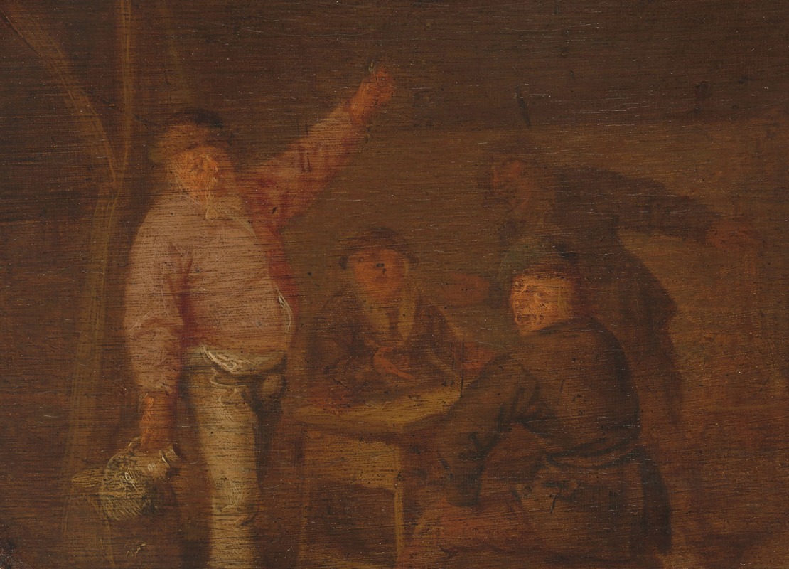 Pieter Harmensz. Verelst - Peasants Drinking in a Barn