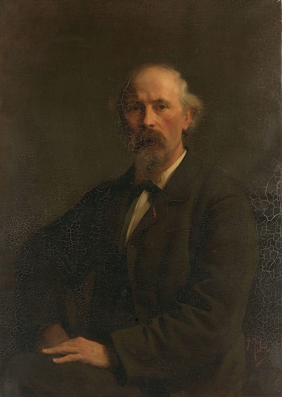 Pieter Josselin de Jong - Portret van Pieter Stortenbeker (1828-1898), kunstschilder